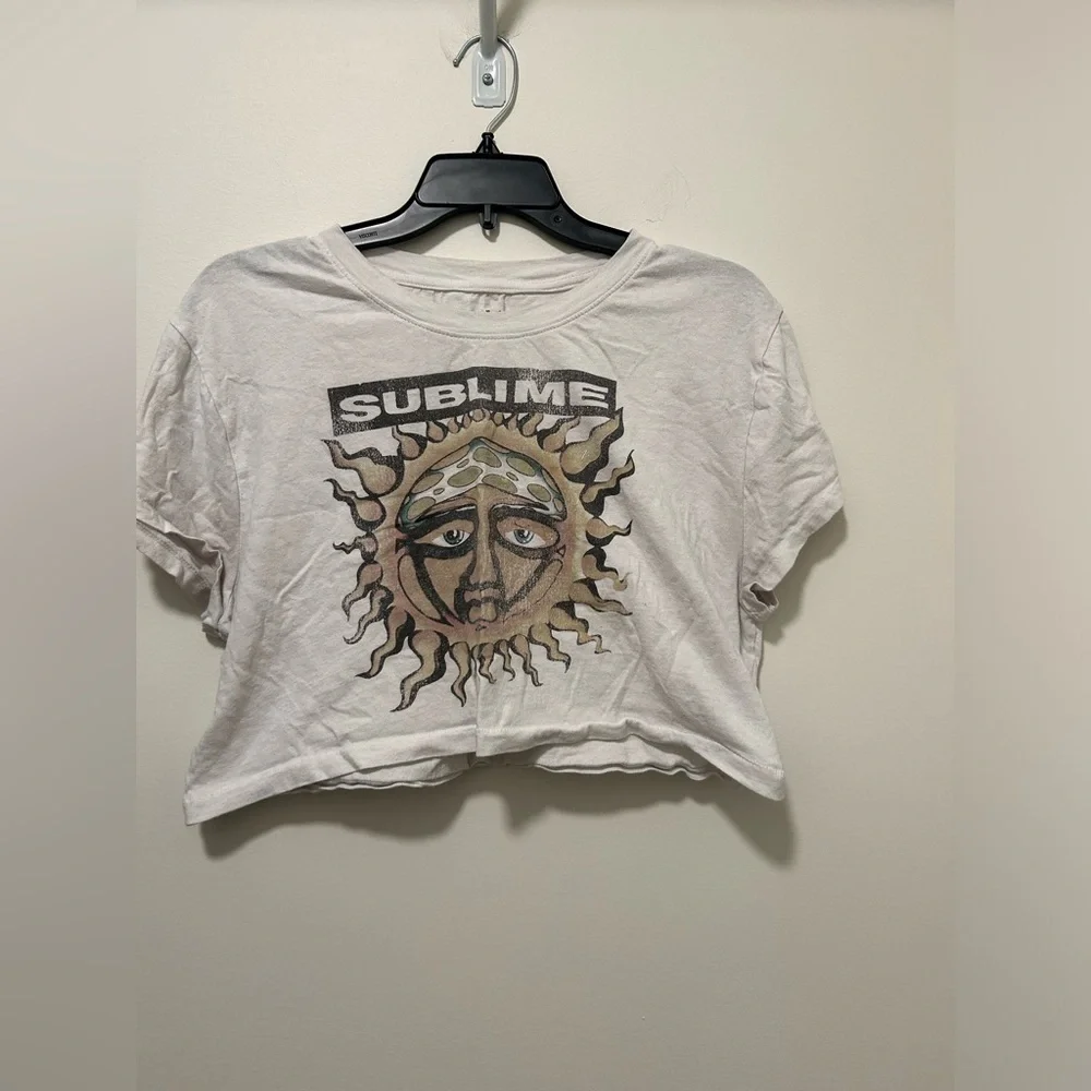 sublime xl white crop top! - Picture 1 of 3